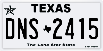 TX license plate DNS2415
