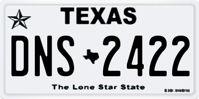 TX license plate DNS2422