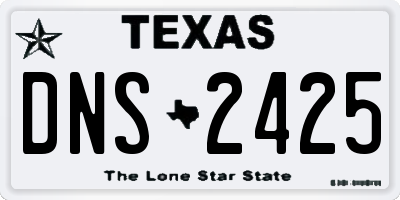 TX license plate DNS2425