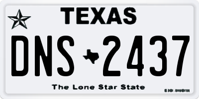 TX license plate DNS2437