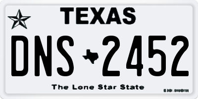 TX license plate DNS2452