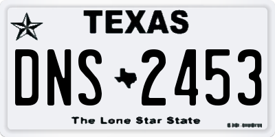 TX license plate DNS2453