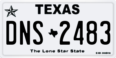 TX license plate DNS2483