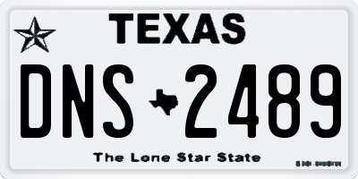 TX license plate DNS2489
