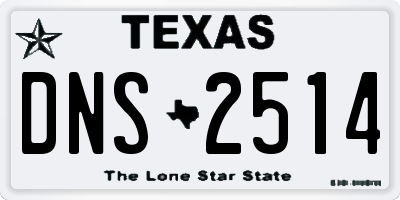 TX license plate DNS2514