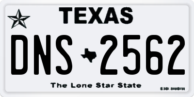 TX license plate DNS2562