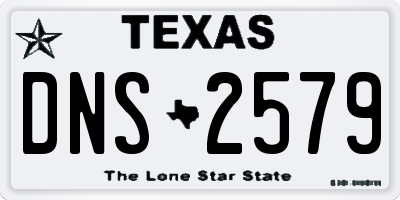 TX license plate DNS2579