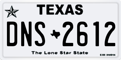 TX license plate DNS2612