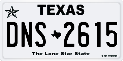 TX license plate DNS2615