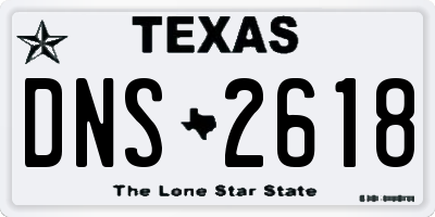 TX license plate DNS2618