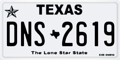 TX license plate DNS2619