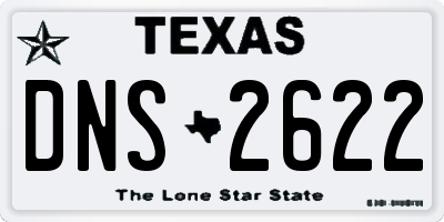 TX license plate DNS2622