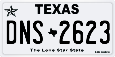 TX license plate DNS2623