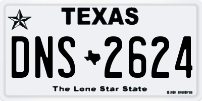 TX license plate DNS2624