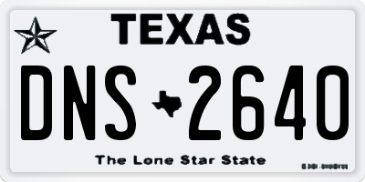 TX license plate DNS2640