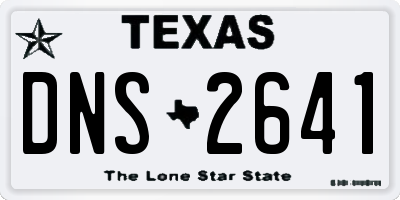 TX license plate DNS2641