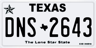 TX license plate DNS2643