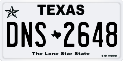 TX license plate DNS2648