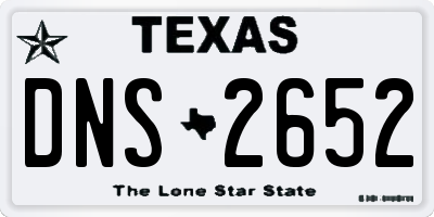 TX license plate DNS2652
