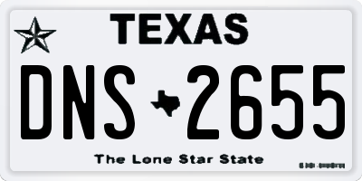 TX license plate DNS2655