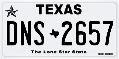 TX license plate DNS2657