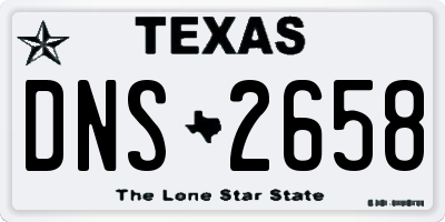 TX license plate DNS2658
