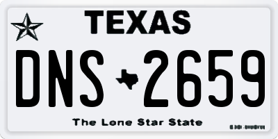 TX license plate DNS2659