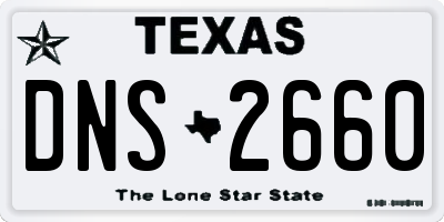 TX license plate DNS2660