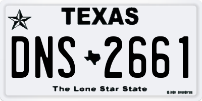 TX license plate DNS2661
