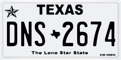 TX license plate DNS2674