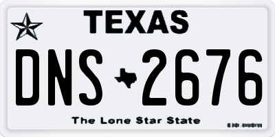 TX license plate DNS2676