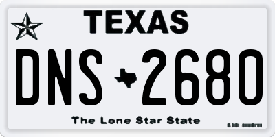 TX license plate DNS2680