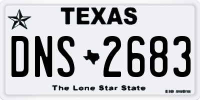 TX license plate DNS2683