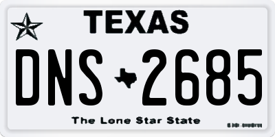 TX license plate DNS2685