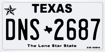 TX license plate DNS2687