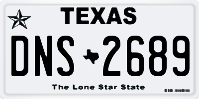 TX license plate DNS2689