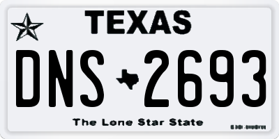 TX license plate DNS2693