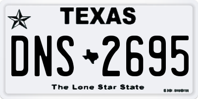 TX license plate DNS2695
