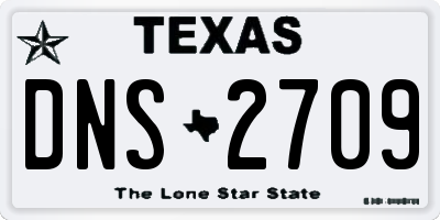TX license plate DNS2709