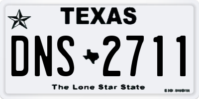 TX license plate DNS2711