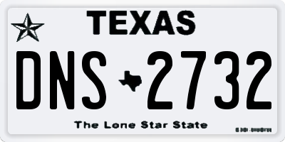 TX license plate DNS2732