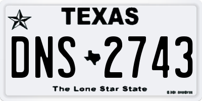 TX license plate DNS2743