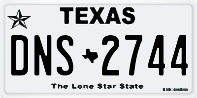 TX license plate DNS2744