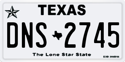 TX license plate DNS2745