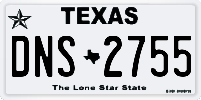 TX license plate DNS2755