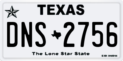 TX license plate DNS2756