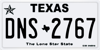 TX license plate DNS2767