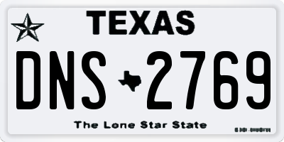 TX license plate DNS2769