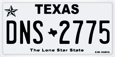 TX license plate DNS2775