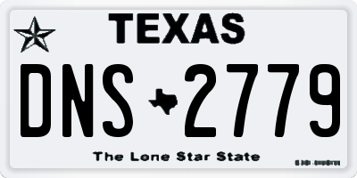 TX license plate DNS2779